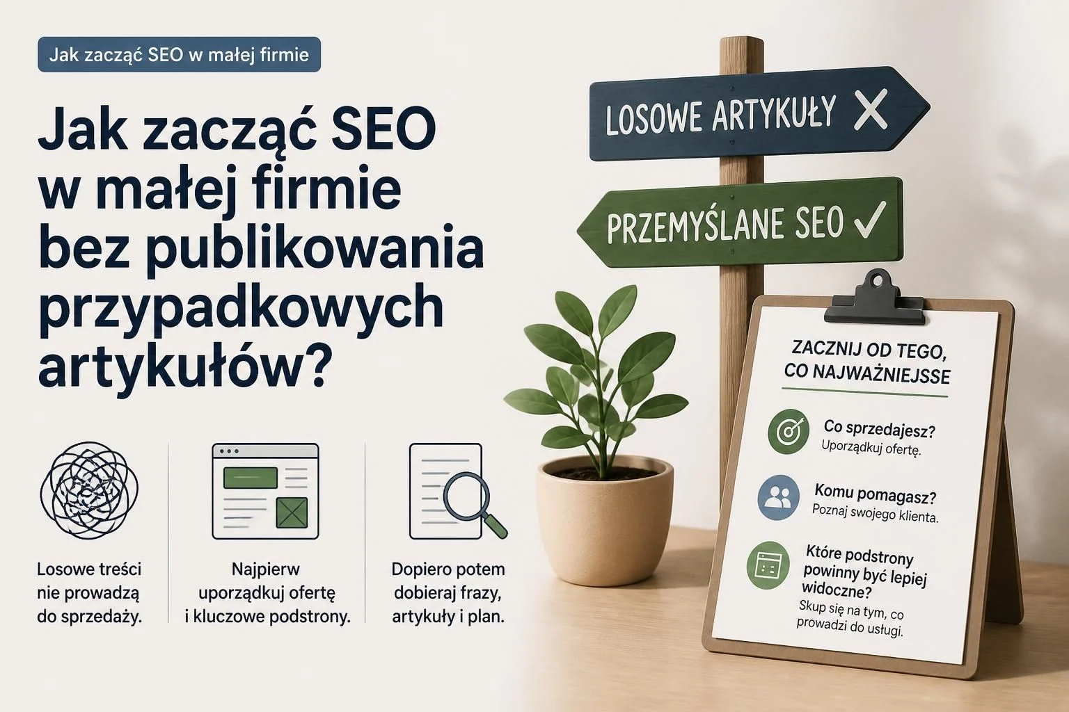 📖 Jak zacząć SEO w małej ➡️ Firmie bez publikowania przypadkowych artykułów? 📖